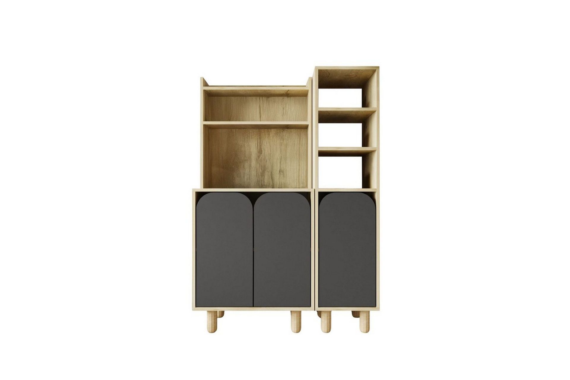 Estra Highboard - Brun/Antrasitt