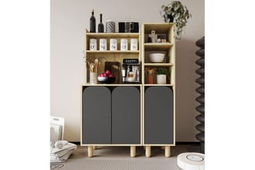 Estra Highboard - Brun/Antrasitt - Oppbevaring - Skap - Oppbevaringsskap