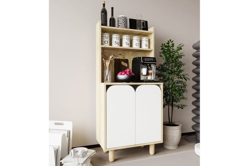 Estra Highboard - Brun/Hvit - Oppbevaring - Skap - Oppbevaringsskap