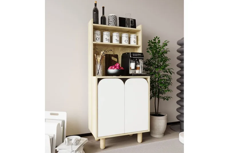 Estra Highboard - Brun/Hvit - Oppbevaring - Skap - Oppbevaringsskap