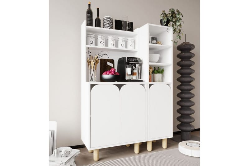 Estra Highboard - Hvit - Oppbevaring - Skap - Oppbevaringsskap
