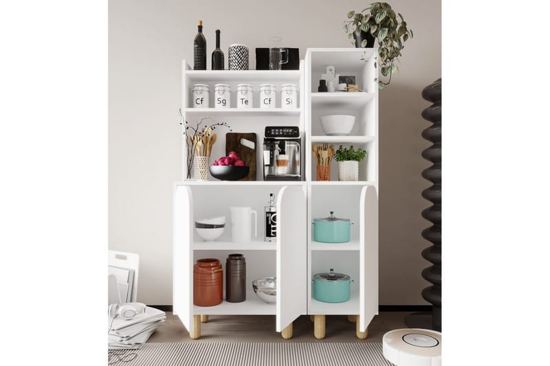 Estra Highboard - Hvit - Oppbevaring - Skap - Oppbevaringsskap