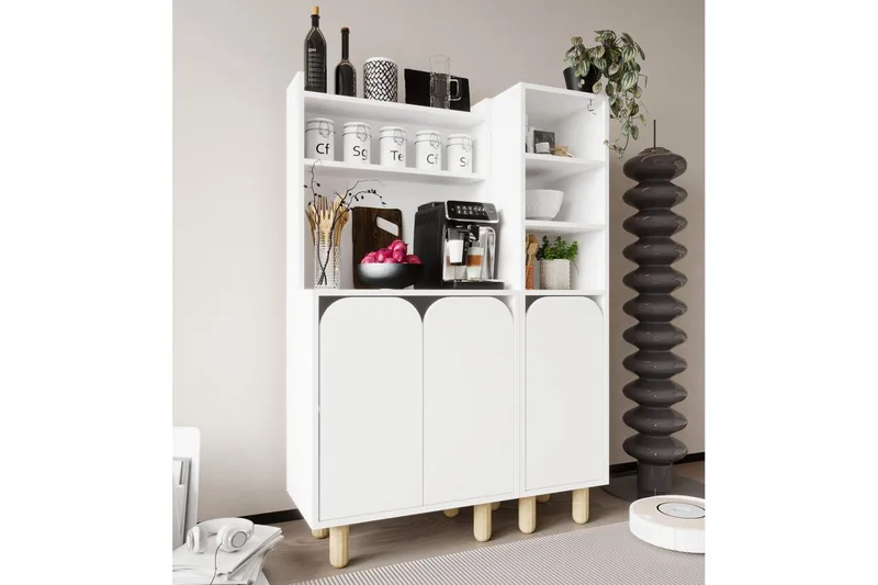 Estra Highboard - Hvit - Oppbevaring - Skap - Oppbevaringsskap