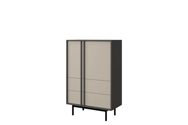 Farshian Highboard - Grå/Beige - Oppbevaring - Skap - Oppbevaringsskap