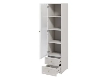 Fayric Vitrineskap 46x201 cm - Beige - Oppbevaring - Skap - Vitrineskap