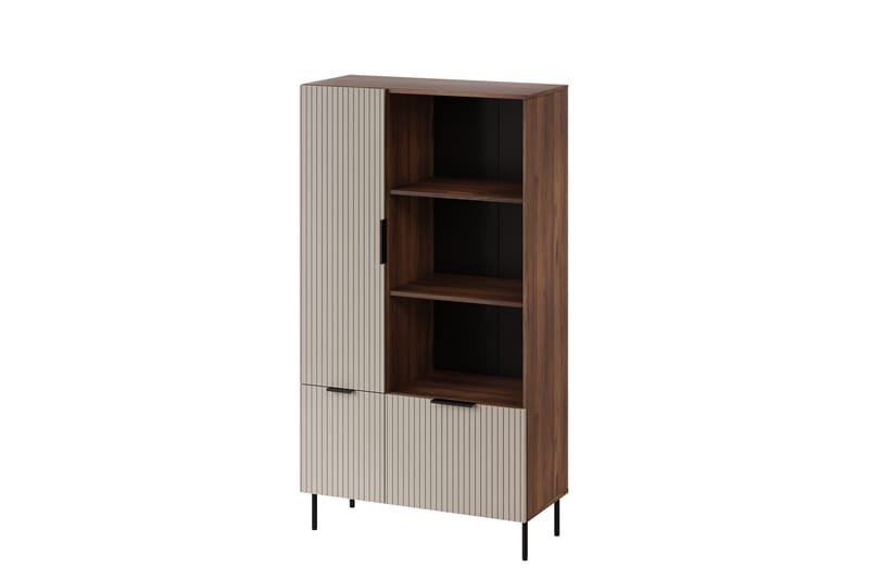 Fiesta Vitrineskap 90x166 cm - Brun/Beige - Oppbevaring - Skap - Vitrineskap