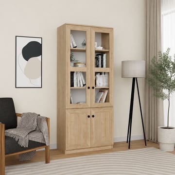 Flerbruks skap Hanah Home Lisa (80 x 190 x 37 cm) Sapphire Oak - Sapphire Oak - Oppbevaring - Skap - Vitrineskap
