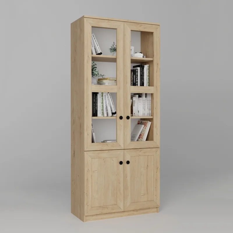 Flerbruks skap Hanah Home Lisa (80 x 190 x 37 cm) Sapphire Oak, Sapphire Oak