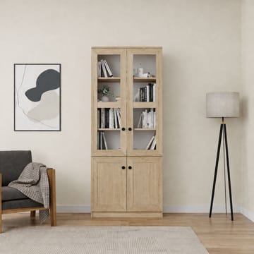 Flerbruks skap Hanah Home Lisa (80 x 190 x 37 cm) Sapphire Oak - Sapphire Oak - Oppbevaring - Skap - Vitrineskap