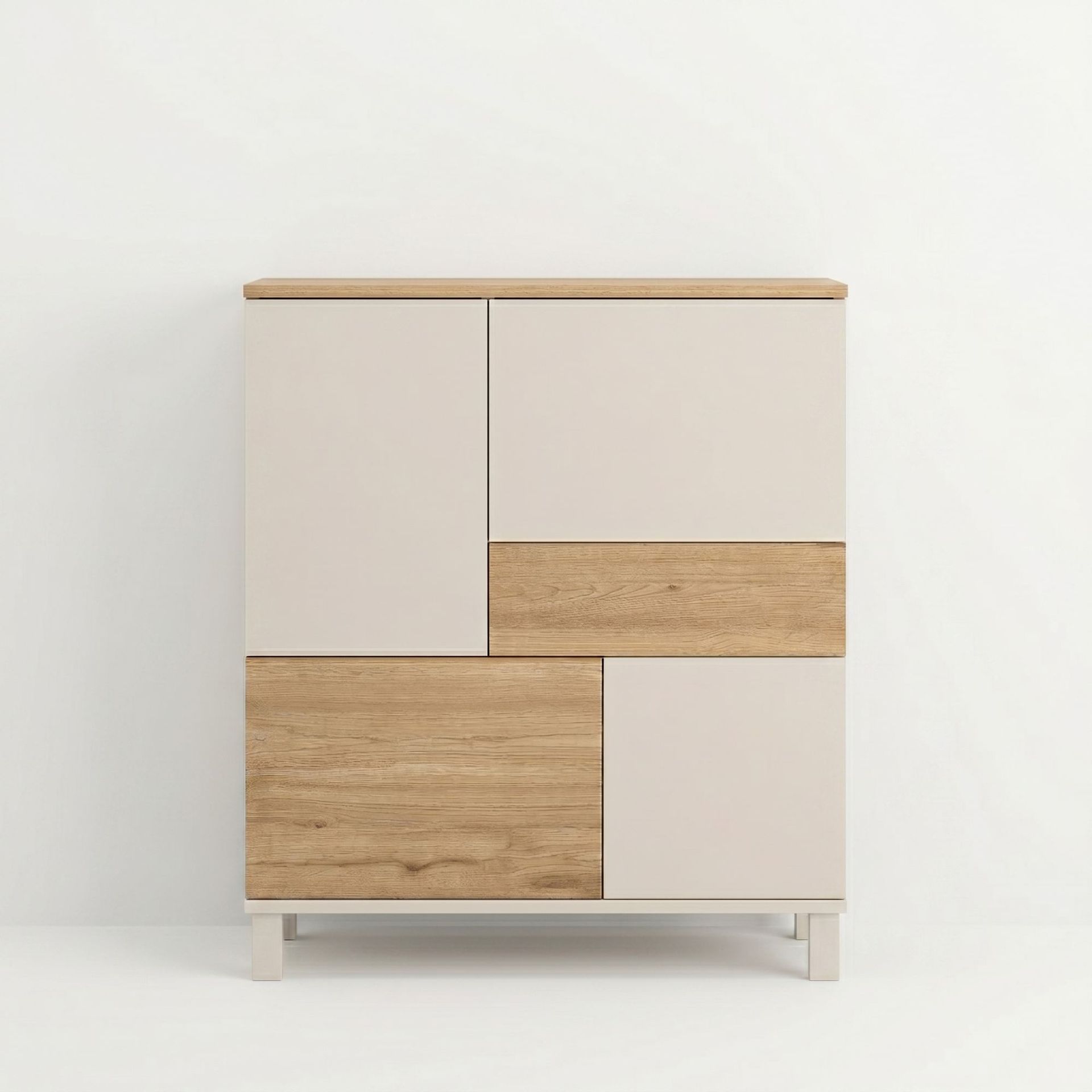 Flerbruks skap Hanah Home Mood (87,2 x 101,1 x 35 cm) Sand Oak - Sand og eik