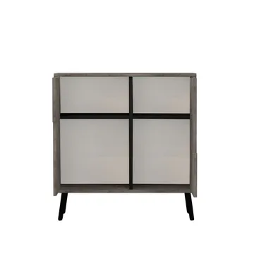 Flerbruks skap Homitis Darien (76,5 x 79,5 x 35 cm) Marmor svart tre - Oppbevaring - Skap - Oppbevaringsskap