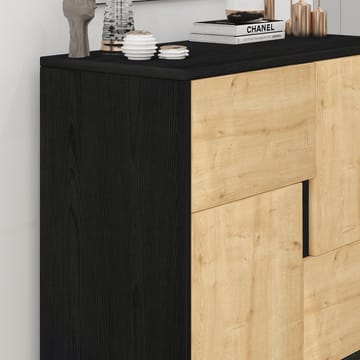 Flerbruks skap Homitis Darien (76,5 x 79,5 x 35 cm) Svart tre safir-eik - Oppbevaring - Skap - Oppbevaringsskap