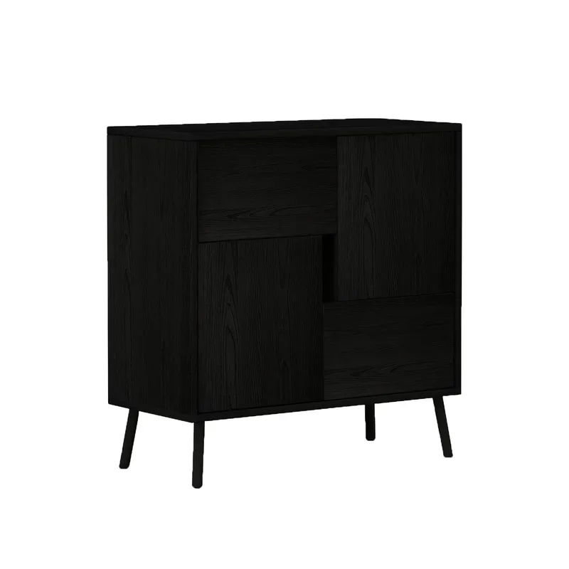 Flerbruks skap Homitis Darien (76,5 x 79,5 x 35 cm) Svart tre, undefined