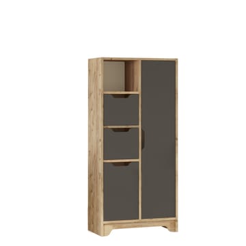 Flerbruks skap Homitis Libero (71 x 140 x 34 cm) Atlantisk furu antrasitt