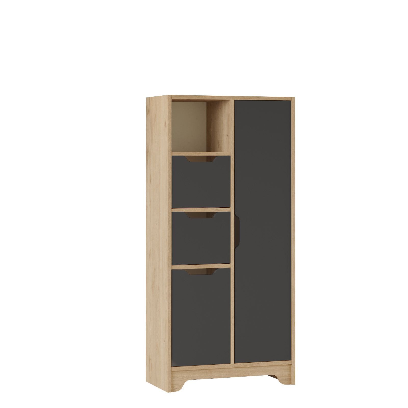 Flerbruks skap Homitis Libero (71 x 140 x 34 cm) Eik antrasitt - Eik/Antrasitt