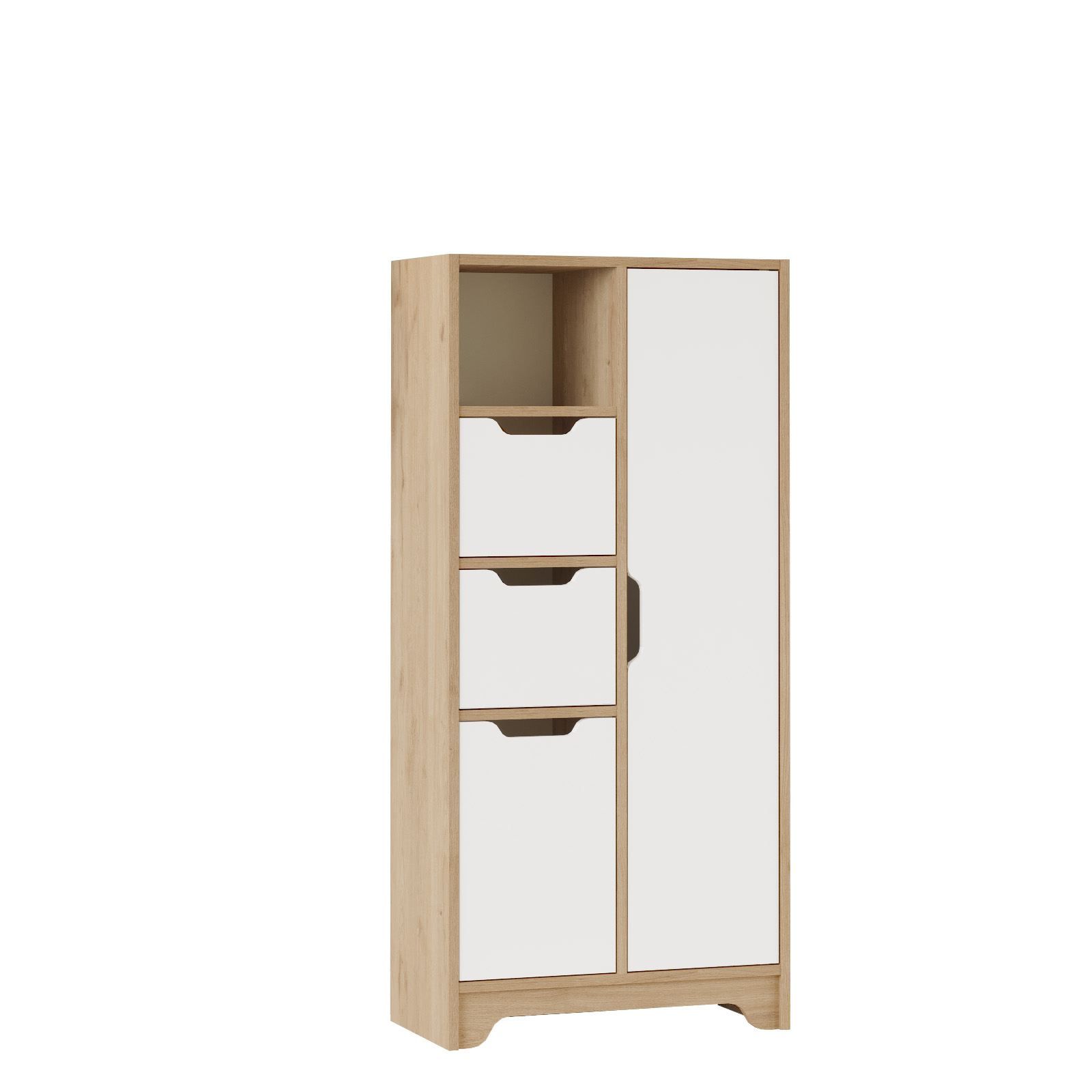 Flerbruks skap Homitis Libero (71 x 140 x 34 cm) Eik hvit -