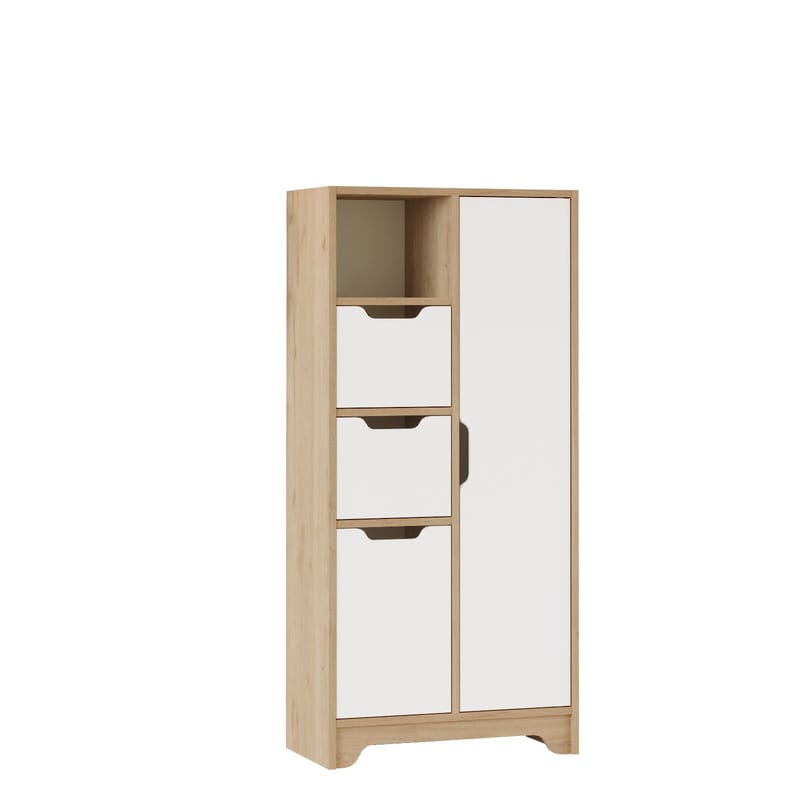 Flerbruks skap Homitis Libero (71 x 140 x 34 cm) Eik hvit, undefined