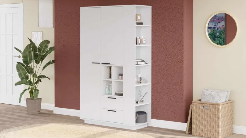 Flerbruksskap Skye Decor Dara (110 x 190 x 45 cm) Hvit - Hvit - Oppbevaring - Skap - Oppbevaringsskap