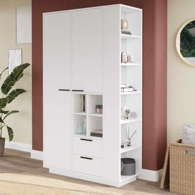 Flerbruksskap Skye Decor Dara (110 x 190 x 45 cm) Hvit - Hvit - Oppbevaring - Skap - Oppbevaringsskap