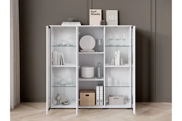 Gammelt Highboard - Brun/Hvit - Oppbevaring - Skap - Oppbevaringsskap
