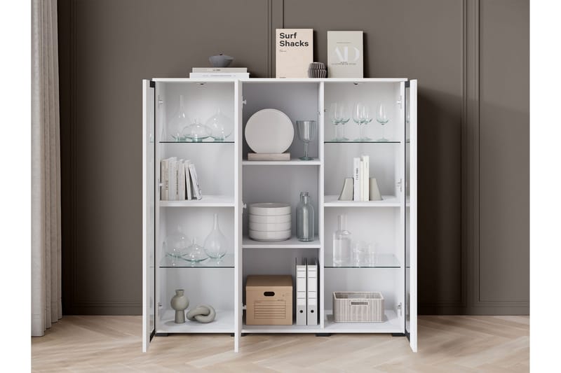Gammelt Highboard - Hvit - Oppbevaring - Skap - Oppbevaringsskap