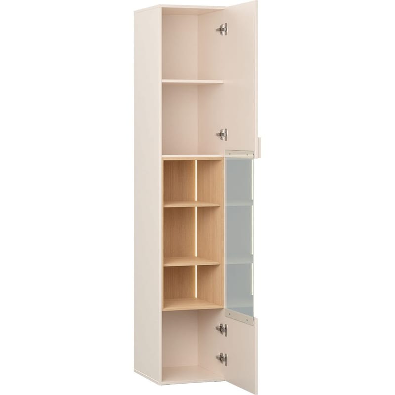Glasskabinett 4 You Fresh Smal - Sandbeige - Oppbevaring - Skap - Vitrineskap
