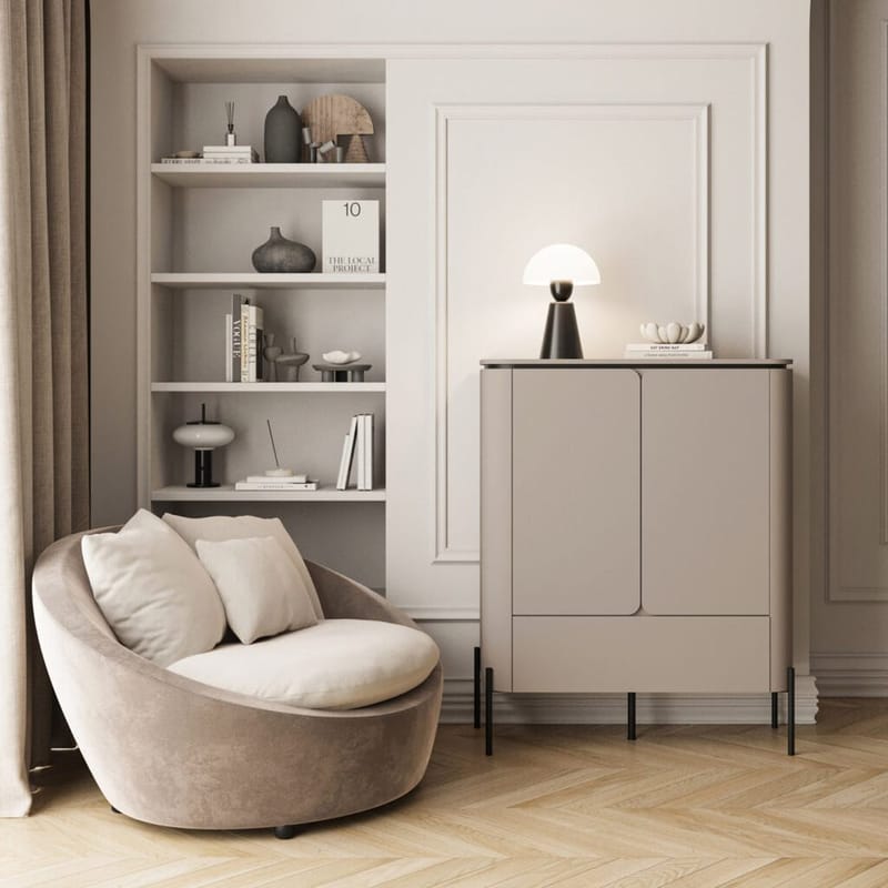 Høy skap Bello 2 dører 1 skuff - Oppbevaring - Skap - Oppbevaringsskap