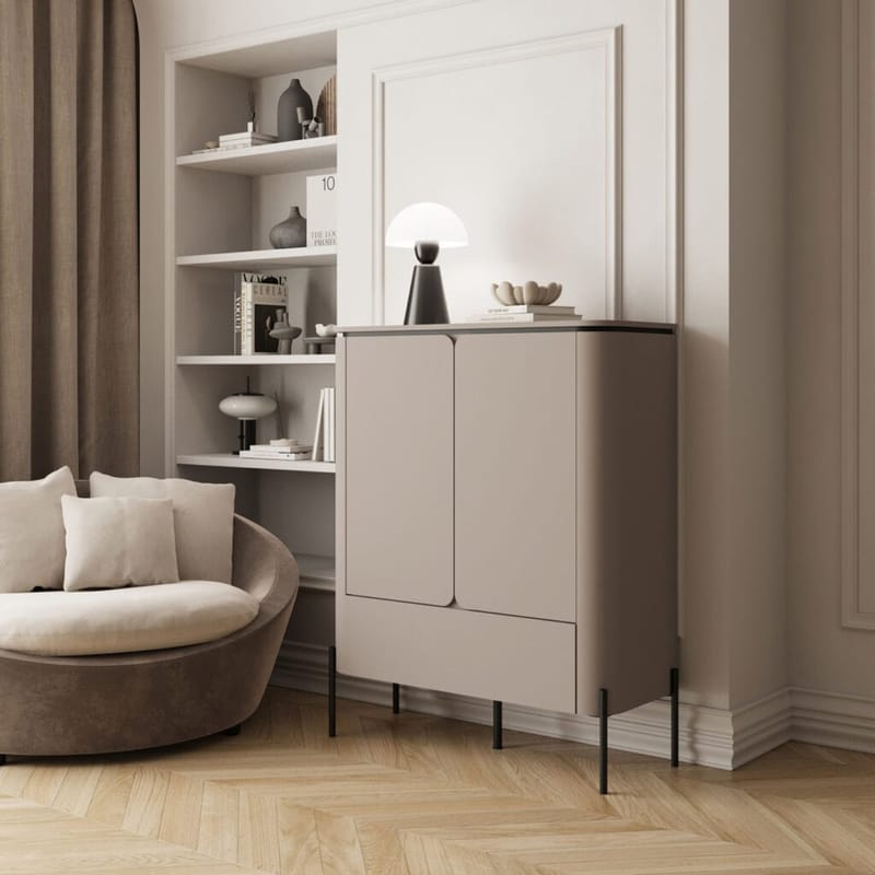 Høy skap Bello 2 dører 1 skuff - Oppbevaring - Skap - Oppbevaringsskap