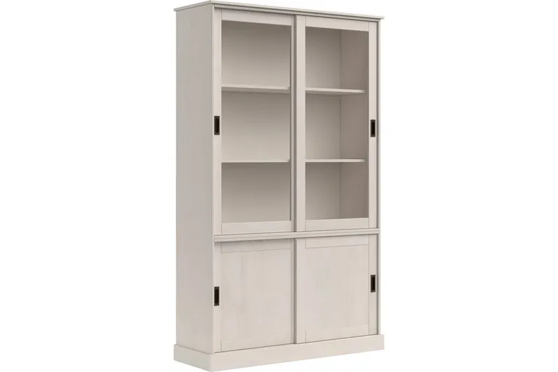 Harry Vitrineskap 115x190 cm - Hvit - Oppbevaring - Skap - Vitrineskap