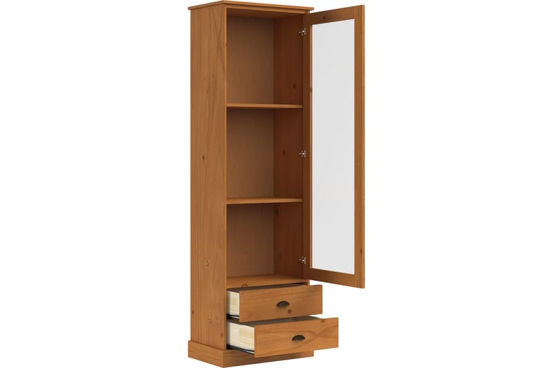 Harry Vitrineskap 55x180 cm - Natur - Oppbevaring - Skap - Vitrineskap