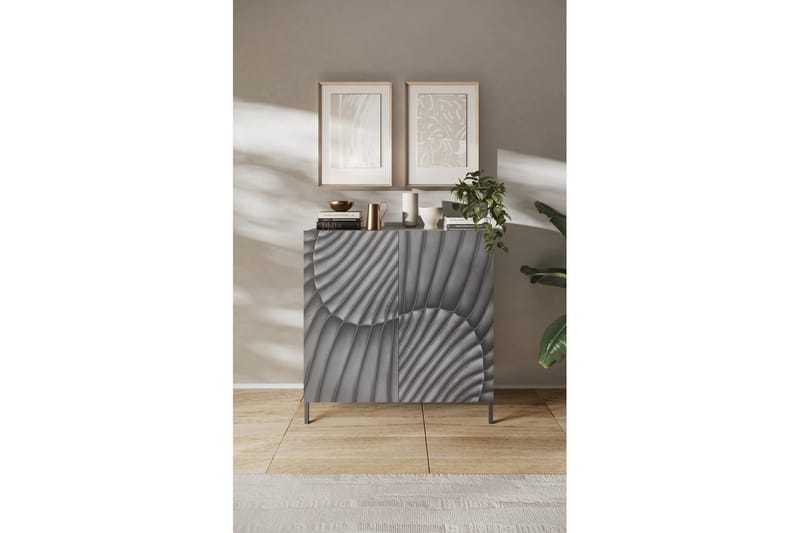 Hawell Høyskap 121 cm - Grå - Oppbevaring - Skap - Oppbevaringsskap