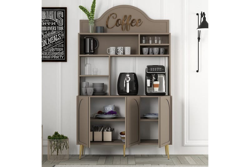 Hazim Barskap 120x202 cm - Multifarget - Oppbevaring - Skap - Barskap