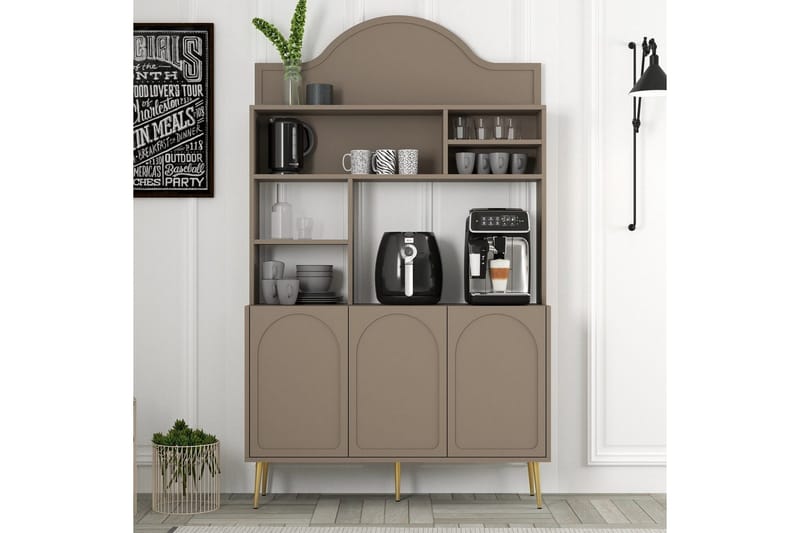 Hazim Barskap 120x202 cm - Multifarget - Oppbevaring - Skap - Barskap