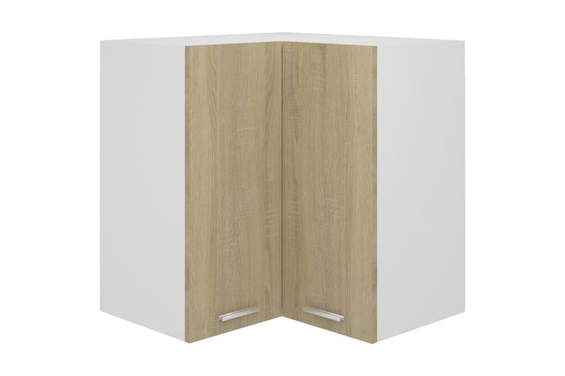 Hengende hjörneskap sonoma eik 57x57x60 cm sponplate - Brun - Oppbevaring - Skap - Hjørneskap