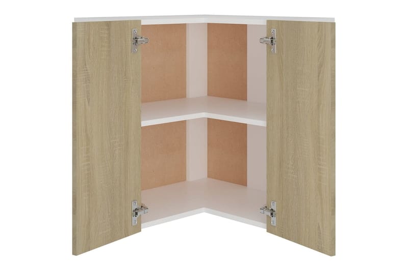 Hengende hjörneskap sonoma eik 57x57x60 cm sponplate - Brun - Oppbevaring - Skap - Hjørneskap