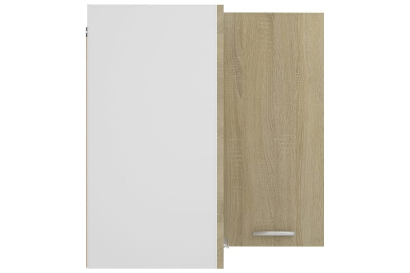 Hengende hjörneskap sonoma eik 57x57x60 cm sponplate - Brun - Oppbevaring - Skap - Hjørneskap