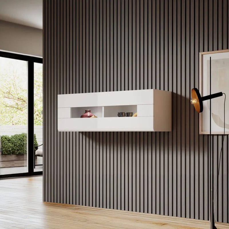 Hengende skap Toledo - Hvit Laminat - Oppbevaring - Skap - Oppbevaringsskap