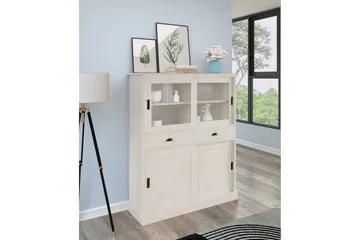 Highboard og skapkommode Loft24 Høyskap Harry hvit Vit - Oppbevaring - Skap - Oppbevaringsskap