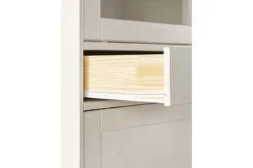 Highboard og skapkommode Loft24 Høyskap Harry hvit Vit - Oppbevaring - Skap - Oppbevaringsskap