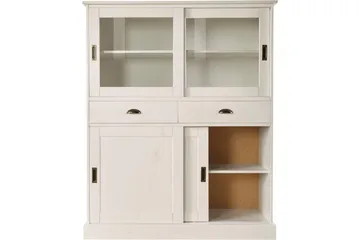 Highboard og skapkommode Loft24 Høyskap Harry hvit Vit - Oppbevaring - Skap - Oppbevaringsskap
