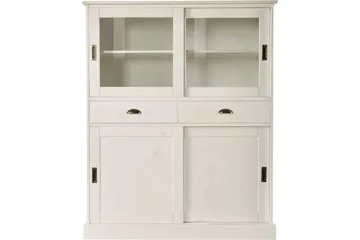 Highboard og skapkommode Loft24 Høyskap Harry hvit Vit - Oppbevaring - Skap - Oppbevaringsskap