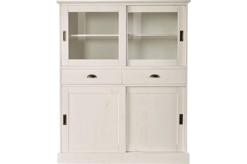 Highboard og skapkommode Loft24 Høyskap Harry hvit Vit - Oppbevaring - Skap - Oppbevaringsskap