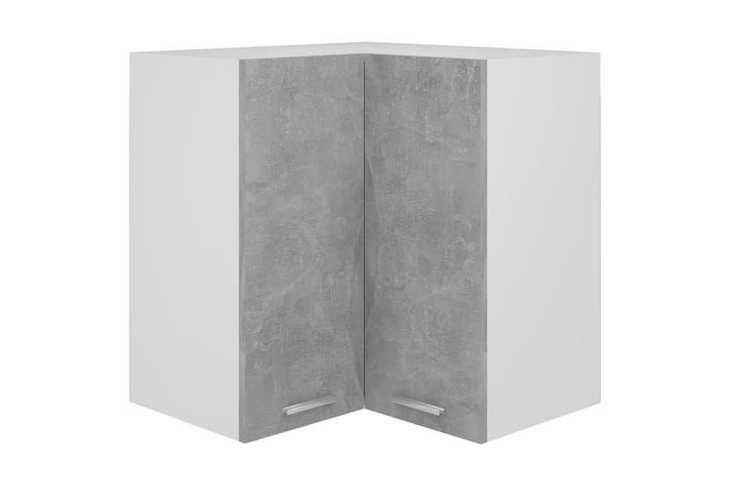 Hengende hjörneskap betonggrå 57x57x60 cm sponplate - Grå - Oppbevaringsskap - Hjørneskap