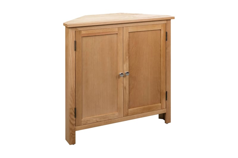 Hjørneskap 80x33,5x78 cm heltre eik - Oppbevaring - Skap - Hjørneskap