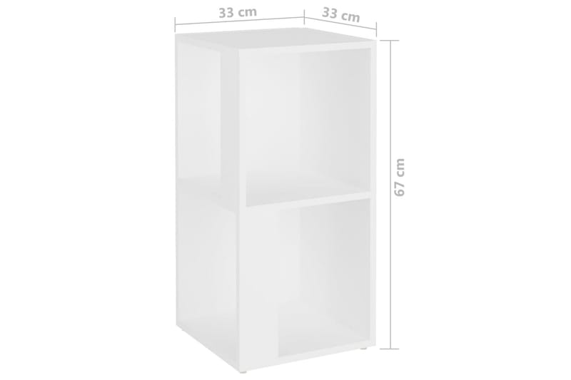 Hjørneskap hvit 33x33x67 cm sponplate - Hvit - Oppbevaring - Skap - Hjørneskap