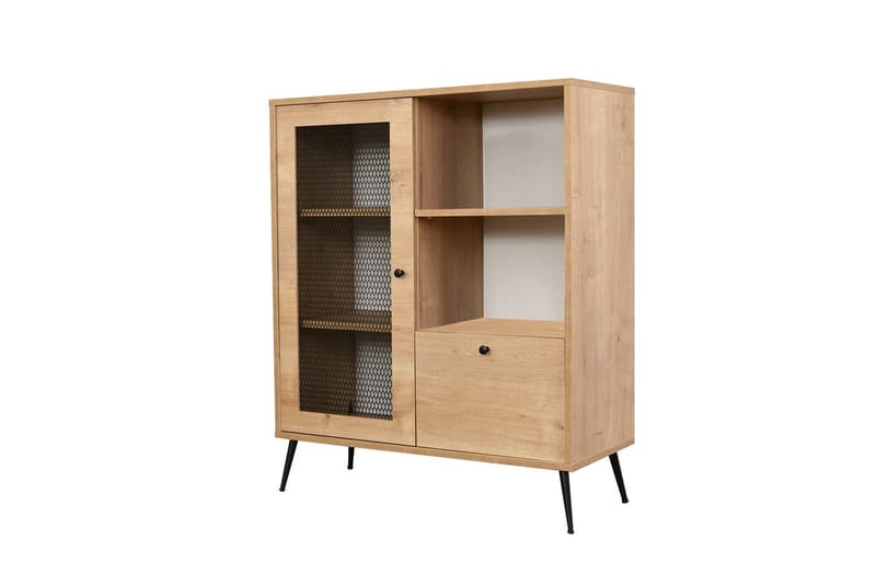 Huff Vitrineskap 40x110 cm - Eik - Oppbevaring - Skap - Vitrineskap
