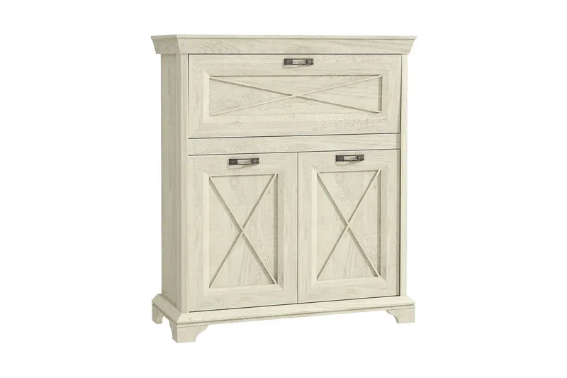 Hurlston BarSkap 123 cm, Hvit