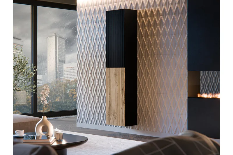 Kangana Highboard - Brun/Sort - Oppbevaring - Skap - Oppbevaringsskap