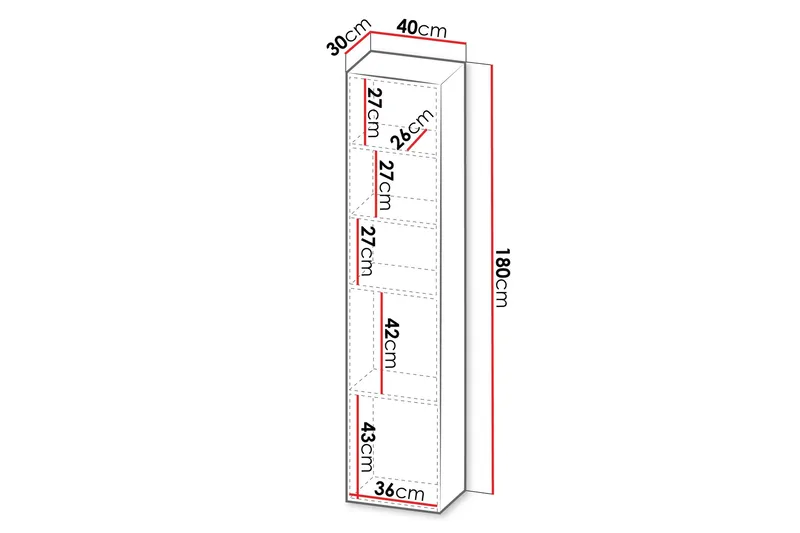 Kangana Highboard - Svart - Oppbevaring - Skap - Oppbevaringsskap
