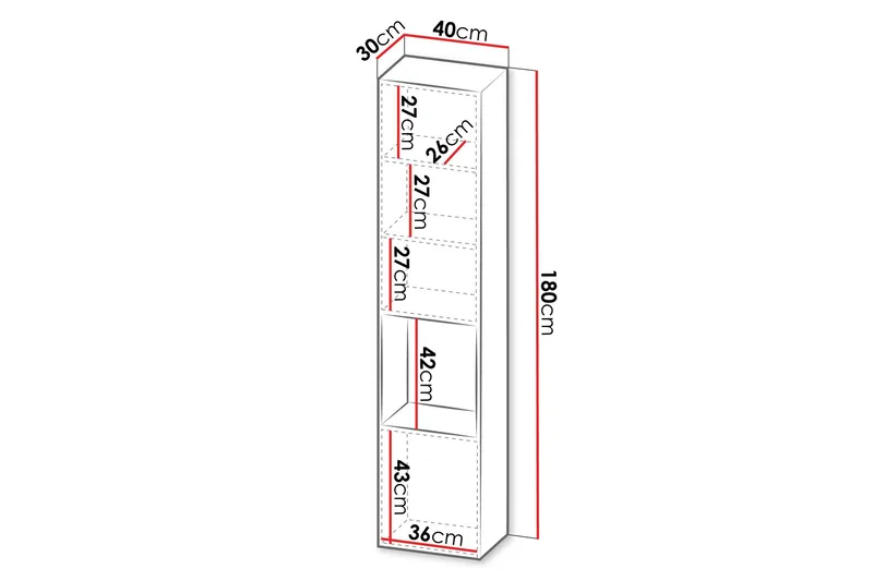Kangana Highboard - Svart/Brun - Oppbevaring - Skap - Oppbevaringsskap
